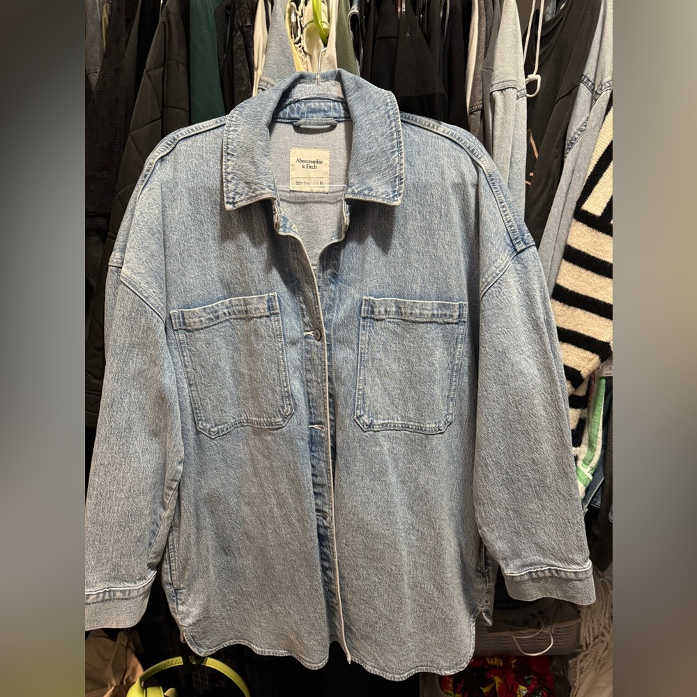 Abercrombie & Fitch Light Blue Shacket